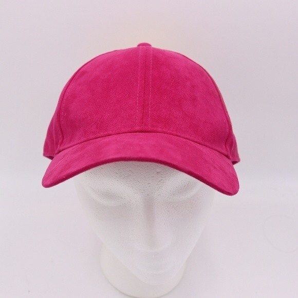 H&M Bright Pink Barbiecore Fitted Hat Cap Kearney NWT - Picture 1 of 7